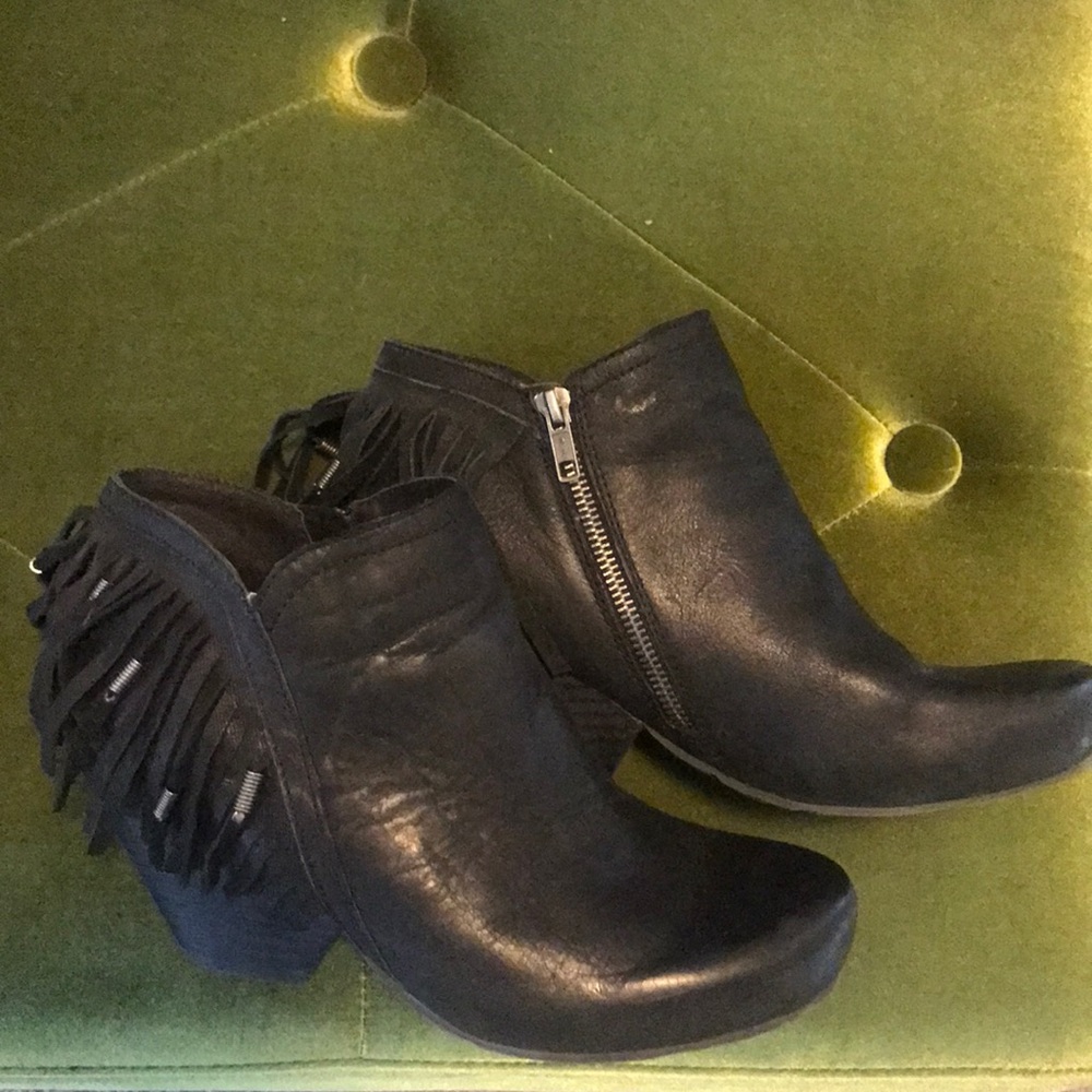 Folkloric Leather Fringe Bootie